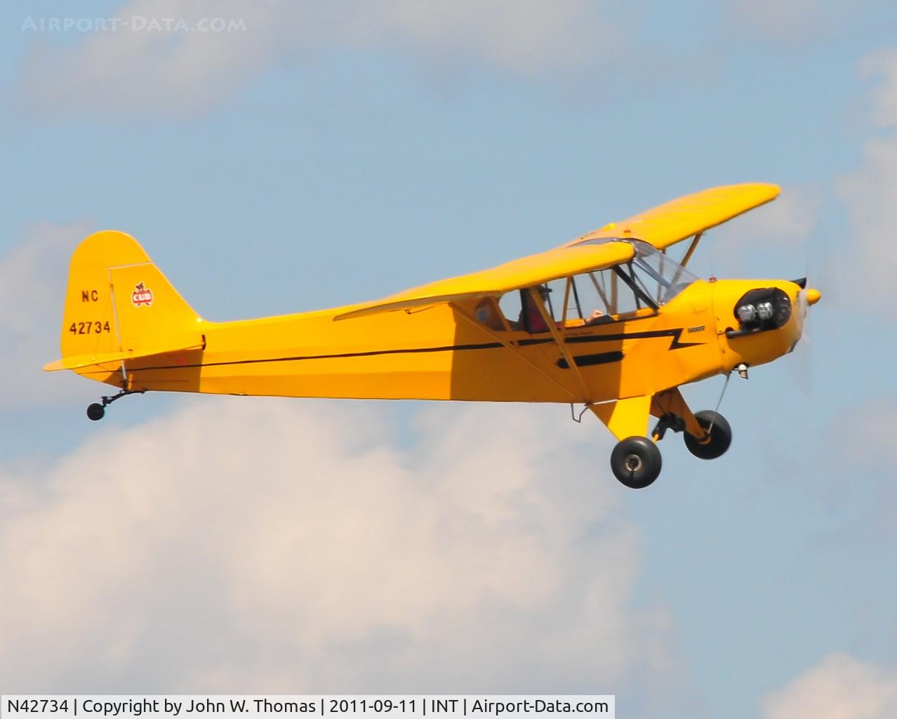 N42734, 1945 Piper J3C-65 Cub C/N 15034, Winston Salem Airshow 2011
