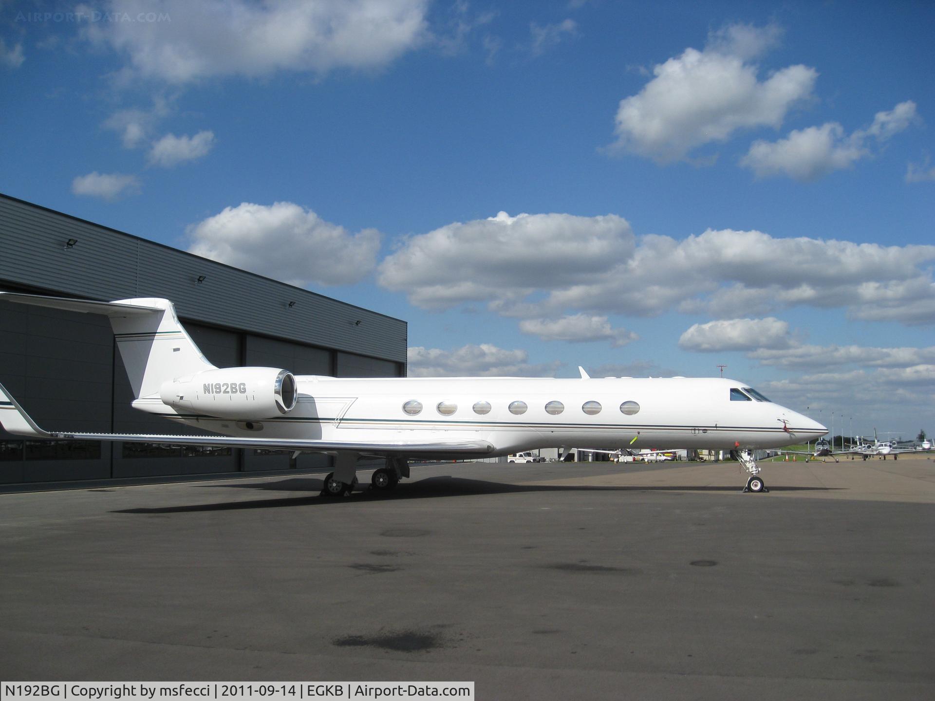 N192BG, 2004 Gulfstream Aerospace GV-SP (G550) C/N 5038, BAE Business Aircraft Europe 2011