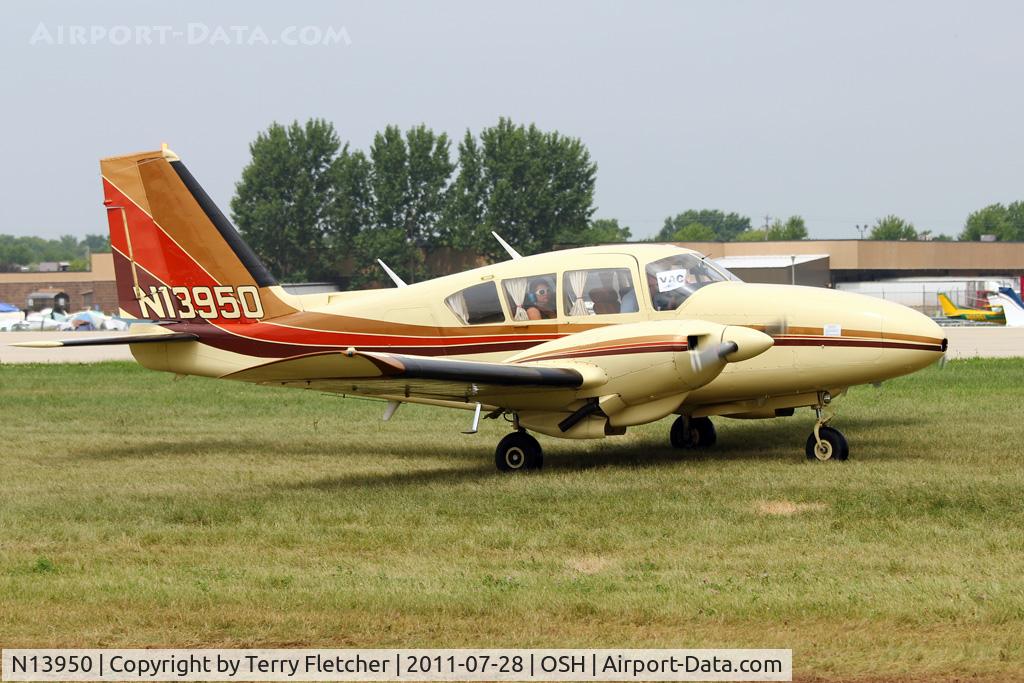N13950, 1970 Piper PA-23-250 Aztec C/N 27-4567, At 2011 Oshkosh