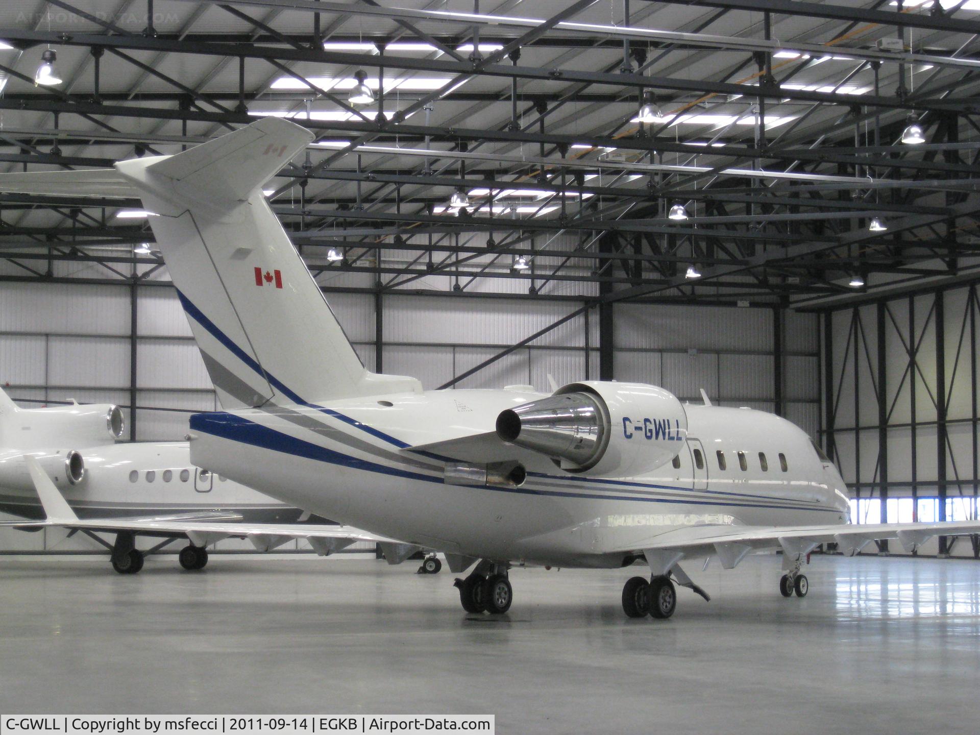 C-GWLL, 2001 Bombardier Challenger 604 (CL-600-2B16) C/N 5484, Hangar Biggin Hill