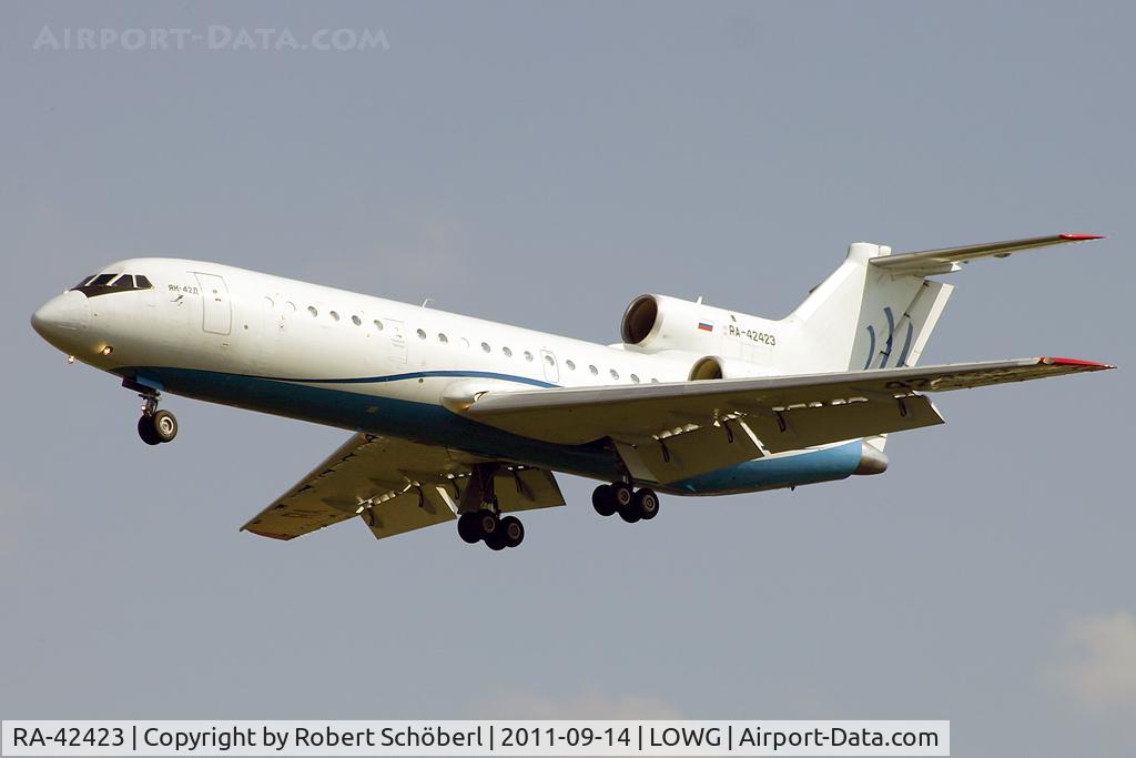 RA-42423, 1992 Yakovlev Yak-42D C/N 4216606, RA-42423