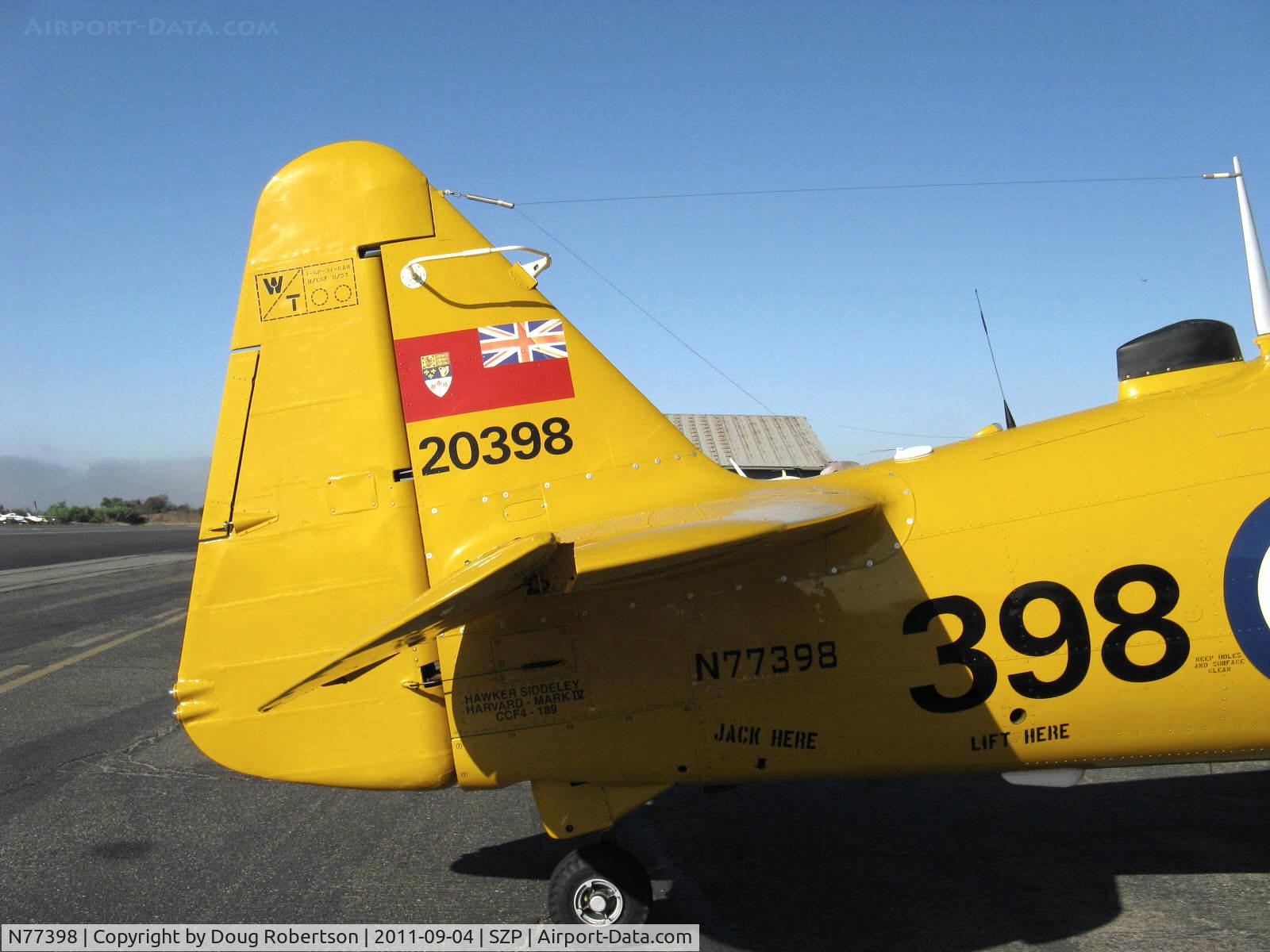 N77398, 1952 Canadian Car & Foundry Harvard MK IV C/N CCF4-189, 1952 Canadian Car & Foundry HARVARD Mk IV 'Sweet as Candy', P&W R-1340 600 Hp, data
