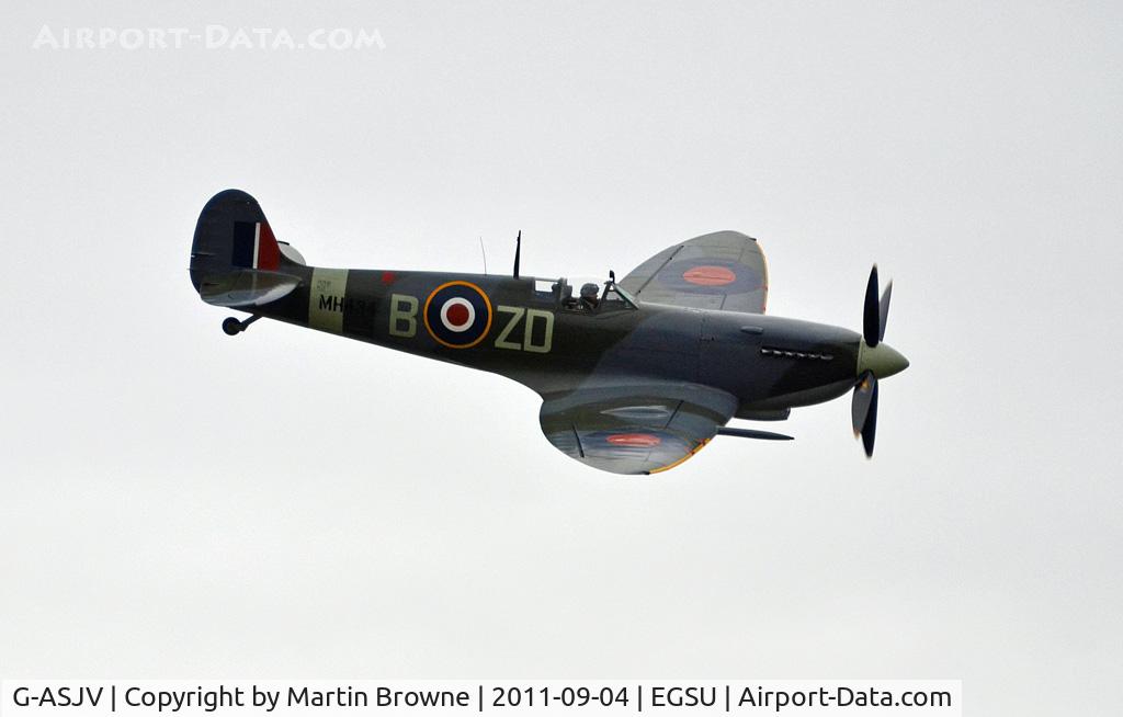 G-ASJV, 1943 Supermarine 361 Spitfire LF.IXb C/N CBAF.IX.552, VERY DULL AND RAINY WEATHER