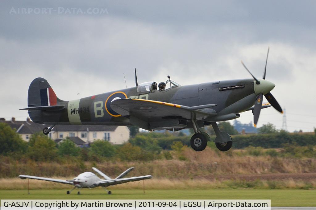G-ASJV, 1943 Supermarine 361 Spitfire LF.IXb C/N CBAF.IX.552, DULL AND RAINY