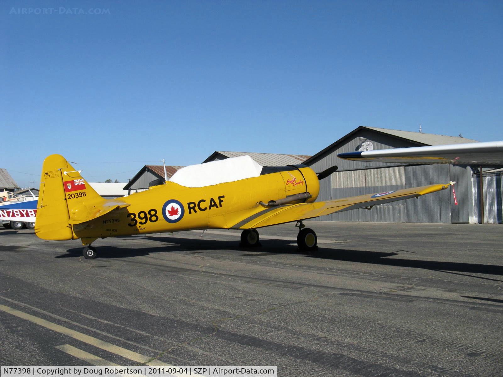 N77398, 1952 Canadian Car & Foundry Harvard MK IV C/N CCF4-189, 1952 Canadian Car & Foundry HARVARD Mk IV 'Sweet as Candy', P&W R-1340 600 Hp, of 555 HARVARD Mk IVs built by CC&F the USAF paid for 286 as T-6Js built to T-6G standards-clear?