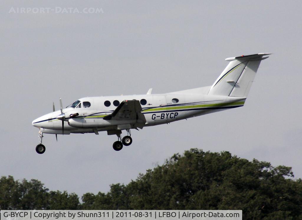 G-BYCP, 1981 Beech B200 Super King Air King Air C/N BB-966, Landing rwy 14R