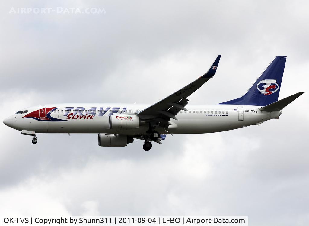 OK-TVS, 2011 Boeing 737-86N C/N 39404, Landing rwy 32L