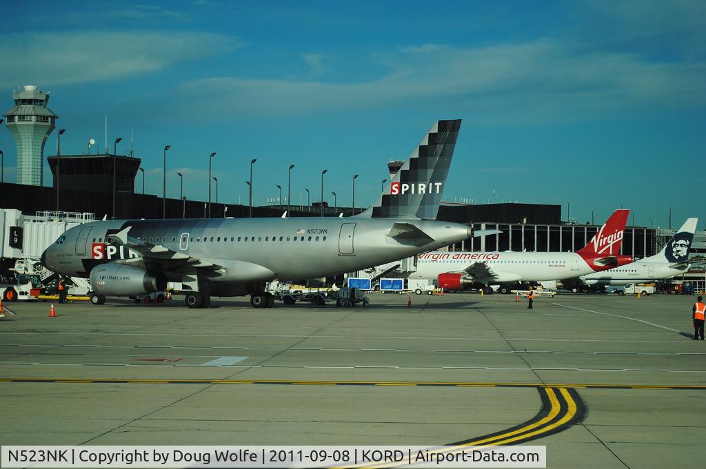 N523NK, 2006 Airbus A319-132 C/N 2898, Chicago O'Hare, Terminal 3, Gate L9, the morning of September 8, 2011.