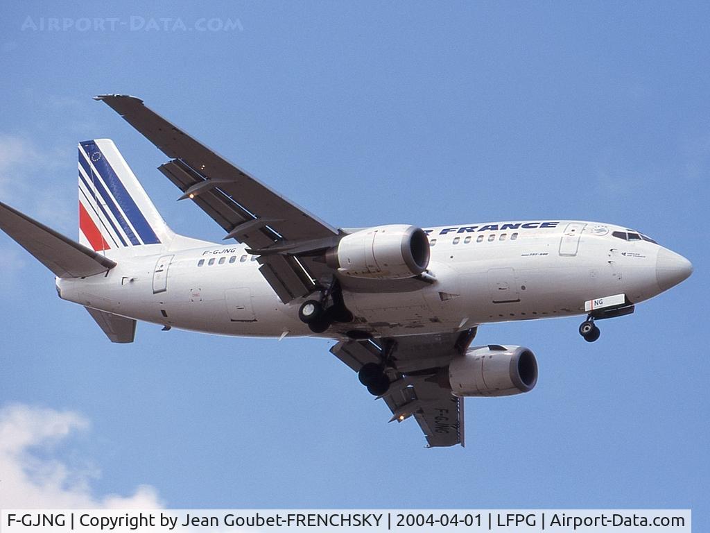 F-GJNG, 1992 Boeing 737-528 C/N 25232, landing