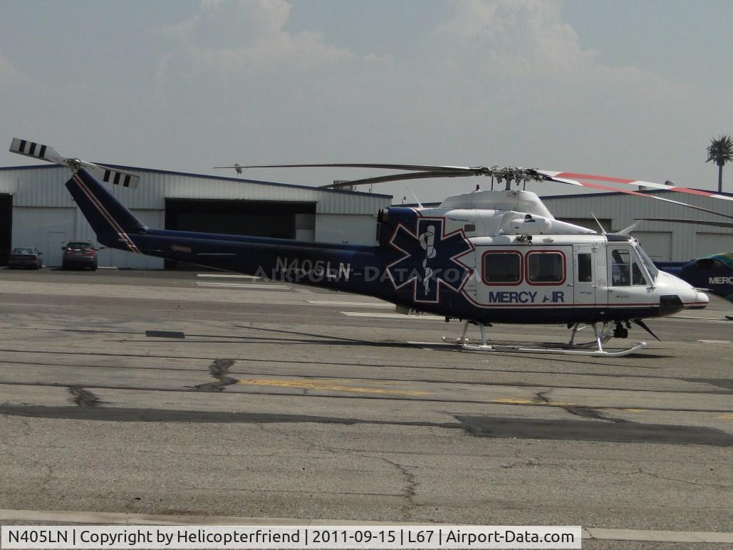 N405LN, 1981 Bell 412 C/N 33025, Parked in (Air Methods) Mercy Air helipad area
