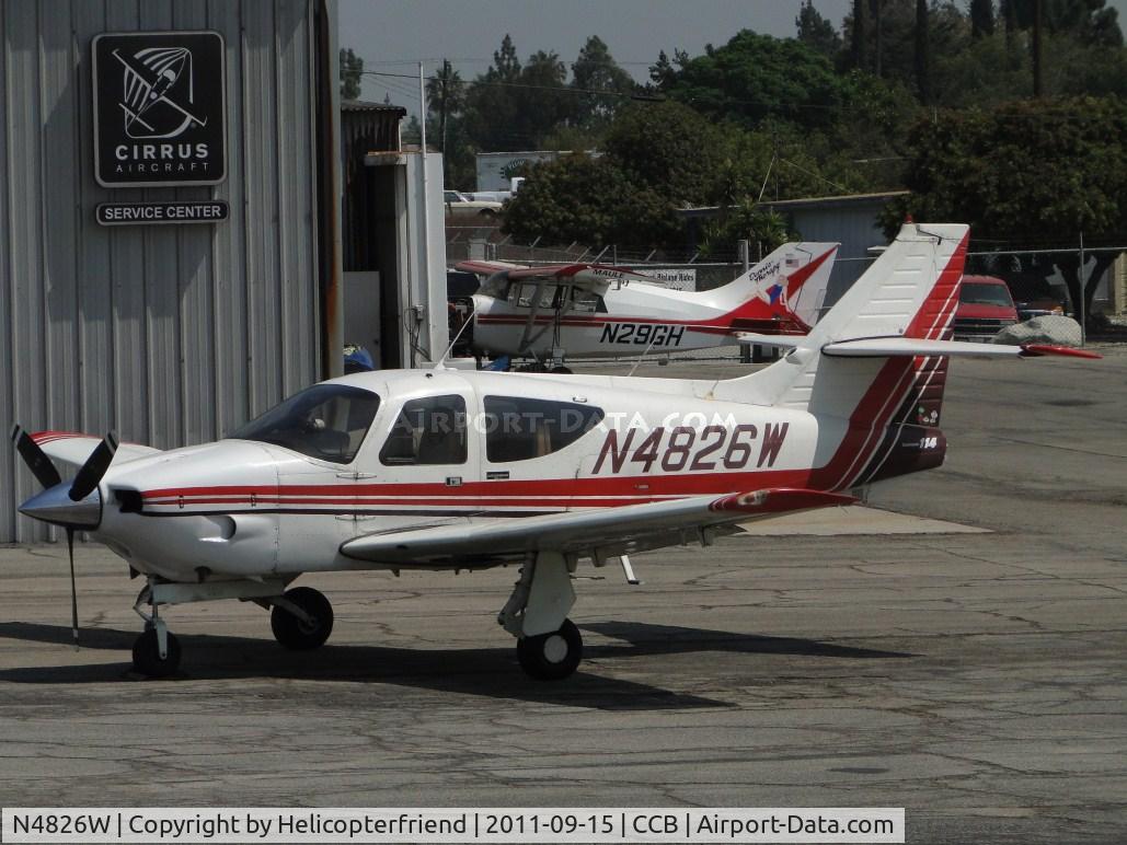 N4826W, 1976 Rockwell International 114 Commander C/N 14156, Parked on the side of Foothill Sales & Service area