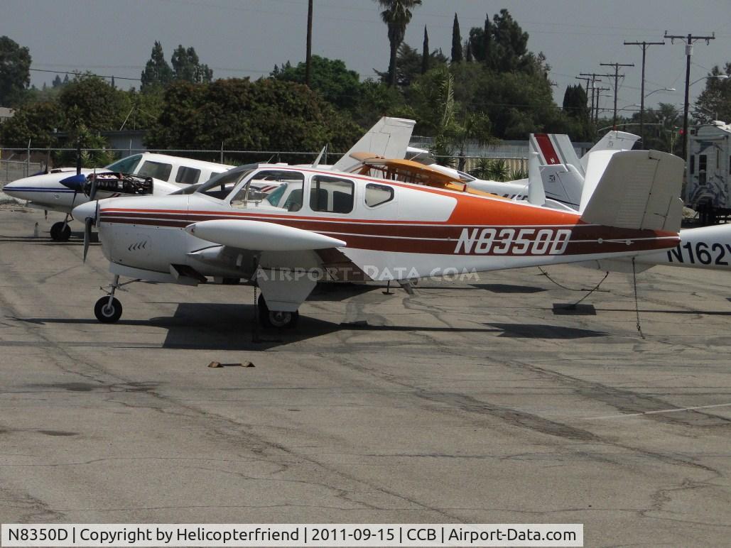 N8350D, 1958 Beech J35 Bonanza C/N D-5444, Parked in Foothill Sales & service area
