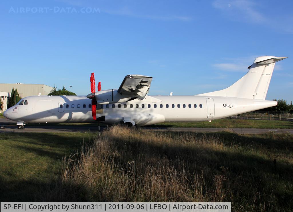 SP-EFI, 1992 ATR 72-202 C/N 297, At Latecoere Aeroservices Facility for maintenance...