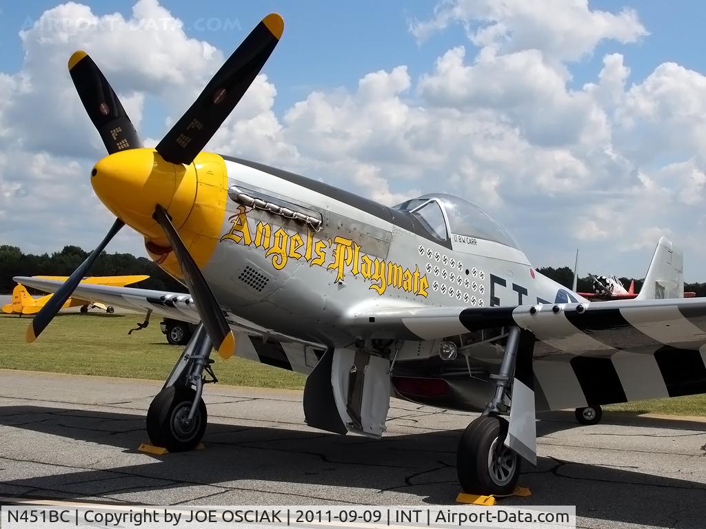 N451BC, 1945 North American P-51D Mustang C/N 45-11367, at Winston-Salem