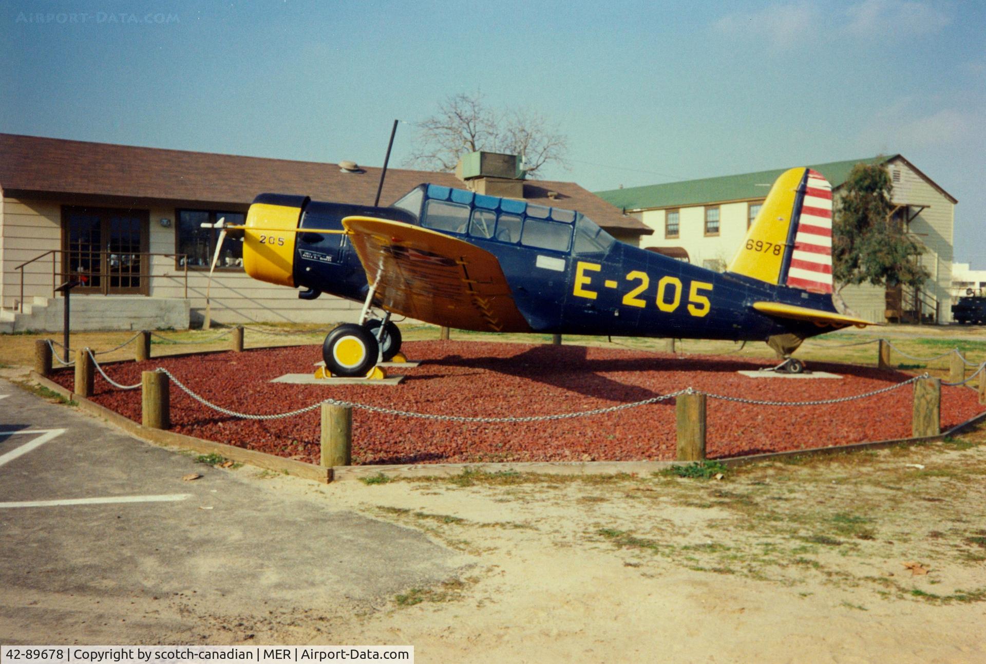 42-89678, Vultee BT-13 Valiant C/N Not found, Vultee BT-13 Valiant at Castle Air Museum, Atwater, CA - July 1989