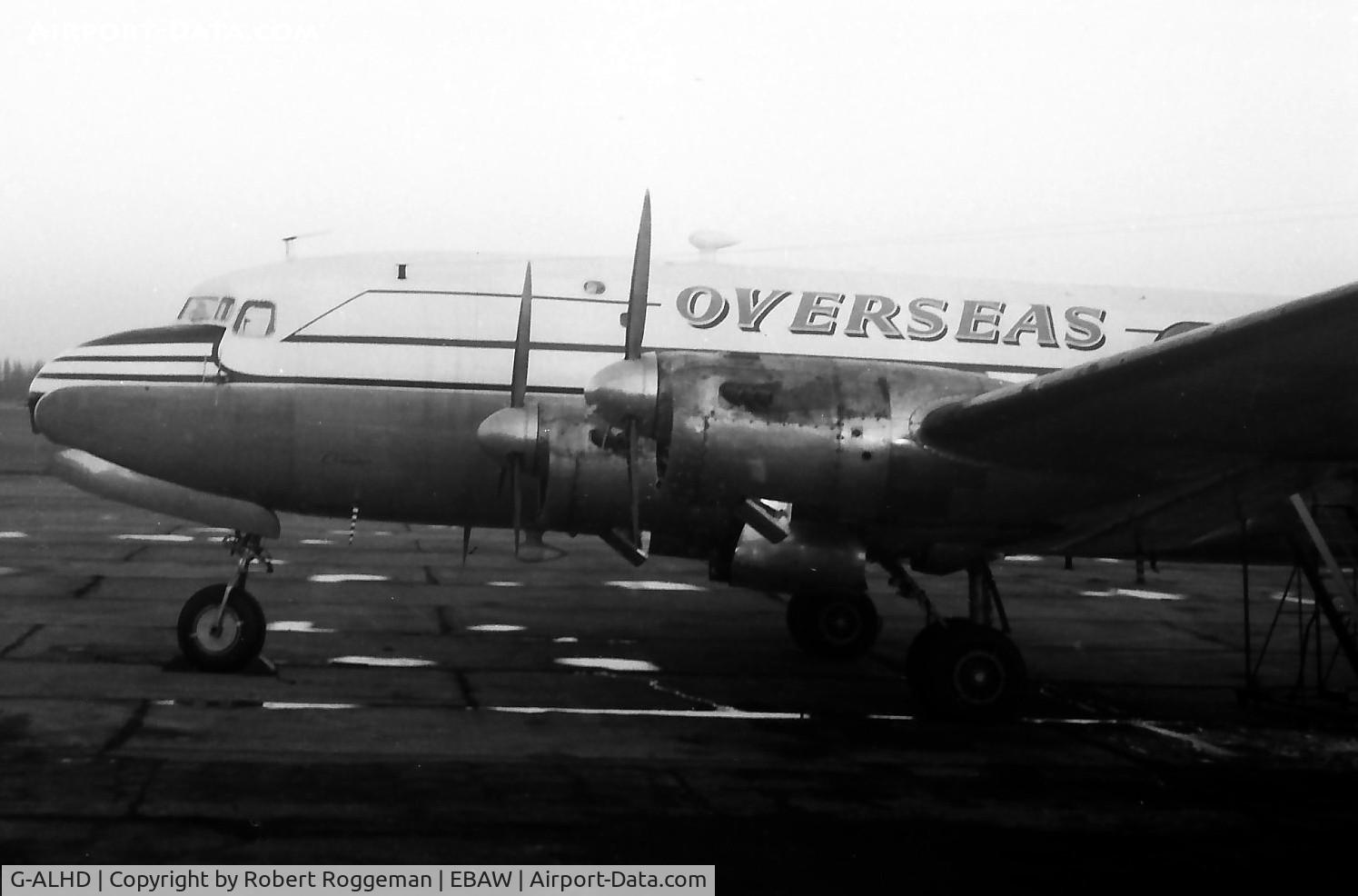 G-ALHD, 1948 Canadair C-4 (DC-4M-2) Argonaut C/N 146, Late 1950's.OVERSEAS.Canadair C-4.Merlin 622 engines