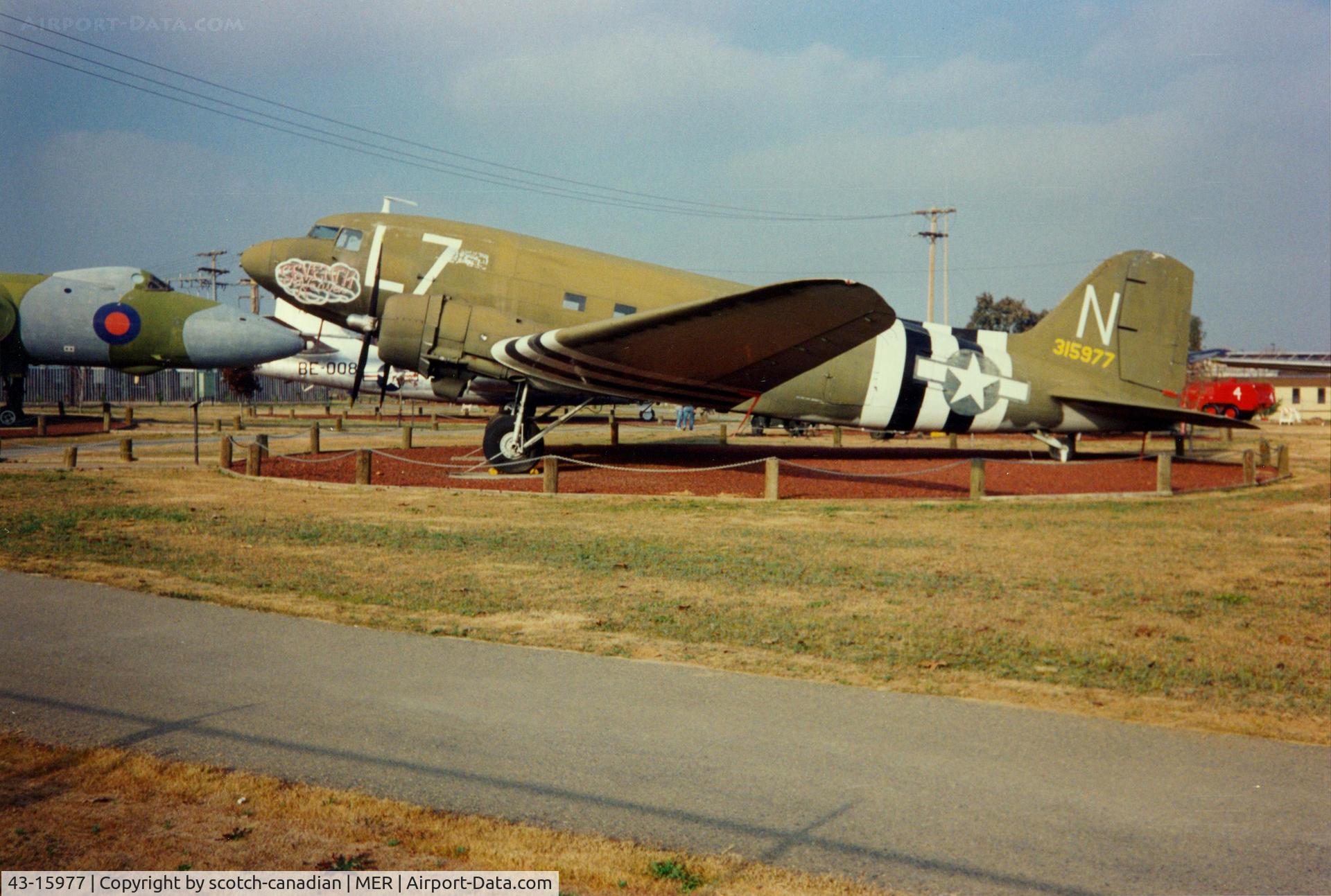 43-15977, Douglas C-47A Skytrain C/N 20443, Douglas C-47A at Castle Air Museum, Atwater, CA - July 1989