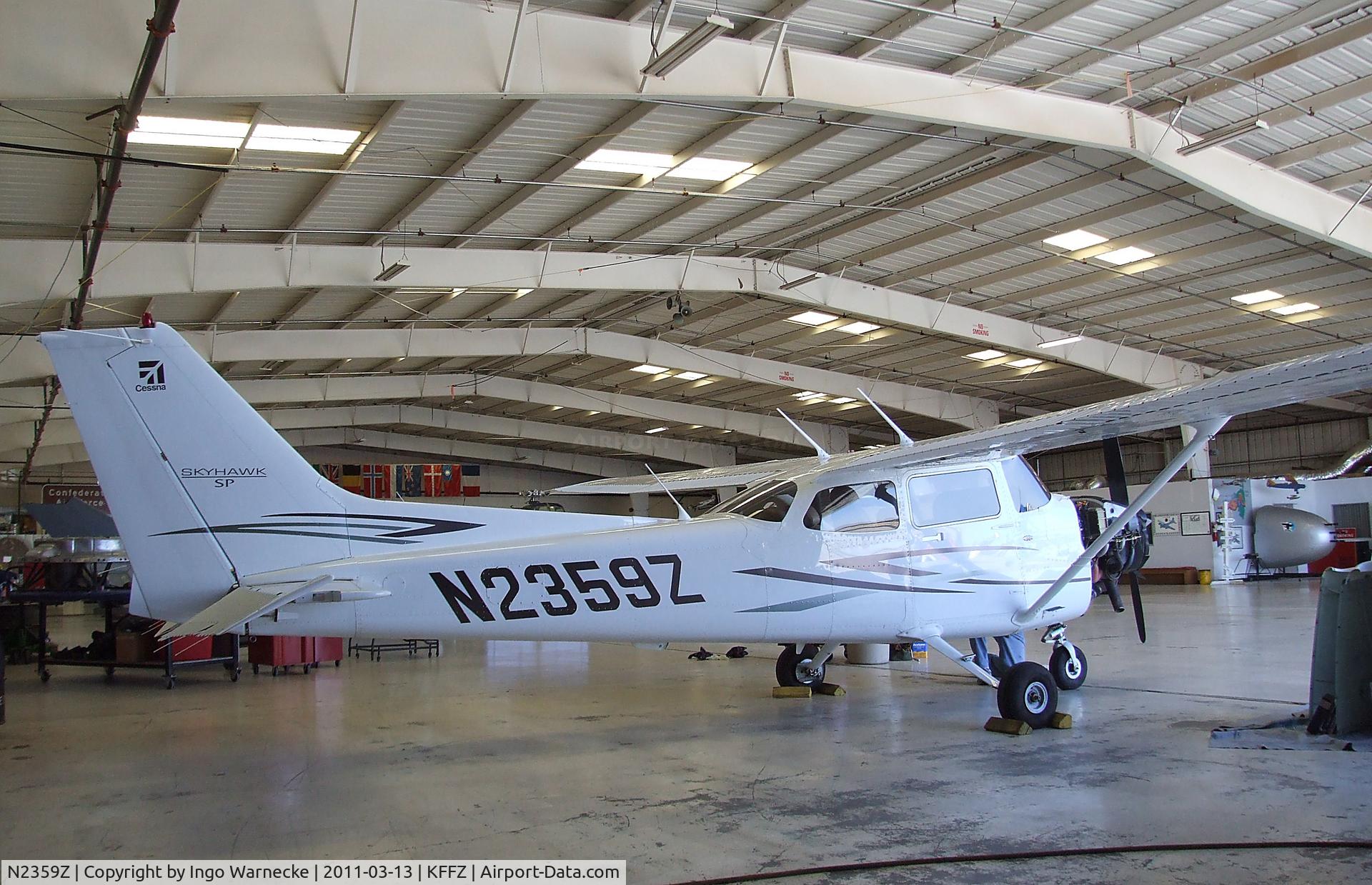 N2359Z, 2007 Cessna 172S C/N 172S10541, Cessna 172S inside the hangar of the CAF Arizona Wing Museum at Falcon Field, Mesa AZ