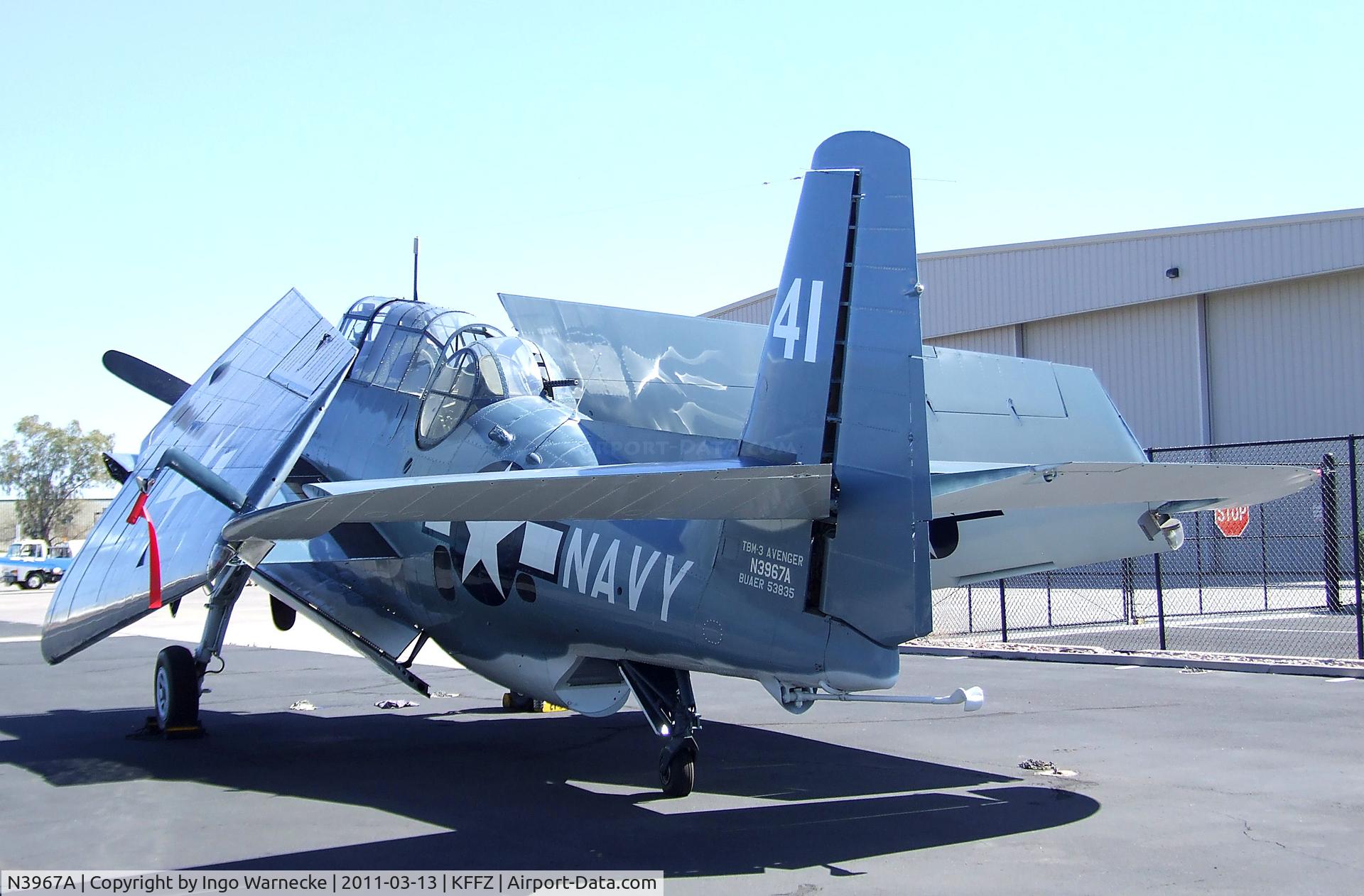 N3967A, 1945 Grumman TBM-3U Avenger C/N 53835, Grumman (General Motors) TBM-3U Avenger of the CAF Arizona Wing Museum, Mesa AZ