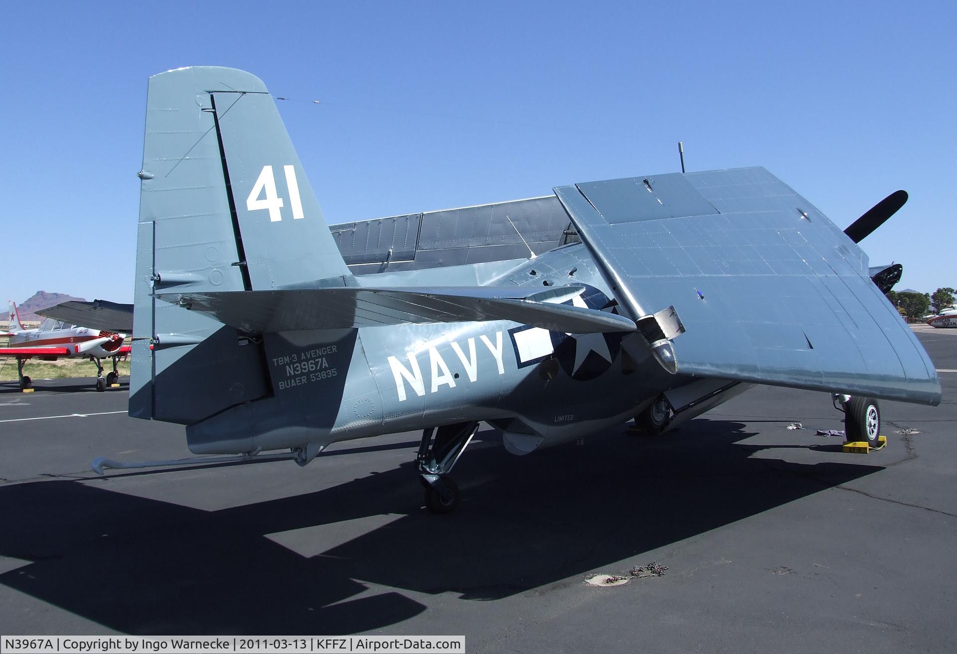 N3967A, 1945 Grumman TBM-3U Avenger C/N 53835, Grumman (General Motors) TBM-3U Avenger of the CAF Arizona Wing Museum, Mesa AZ