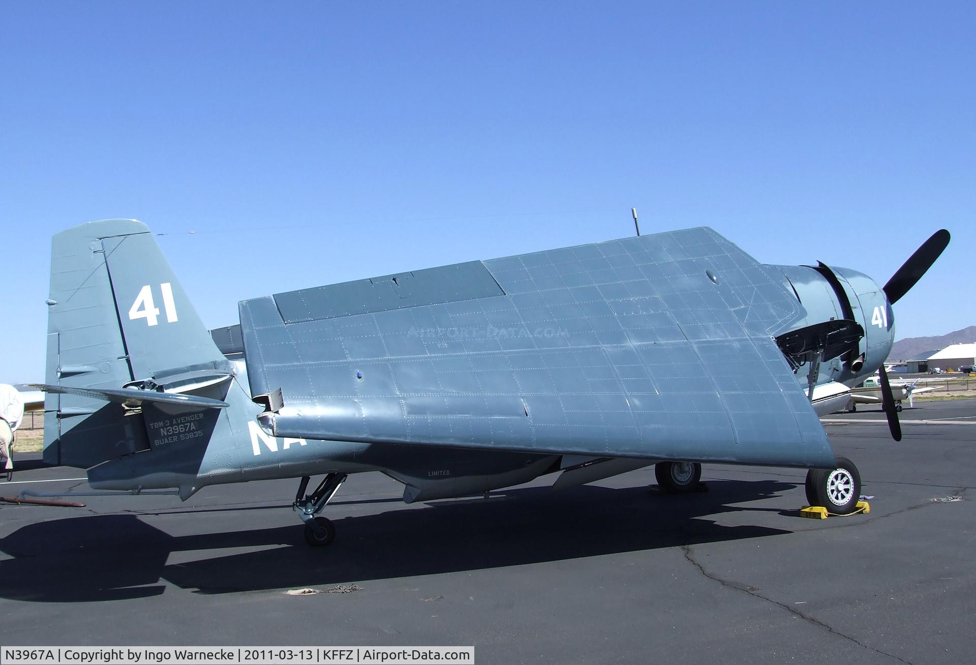 N3967A, 1945 Grumman TBM-3U Avenger C/N 53835, Grumman (General Motors) TBM-3U Avenger of the CAF Arizona Wing Museum, Mesa AZ