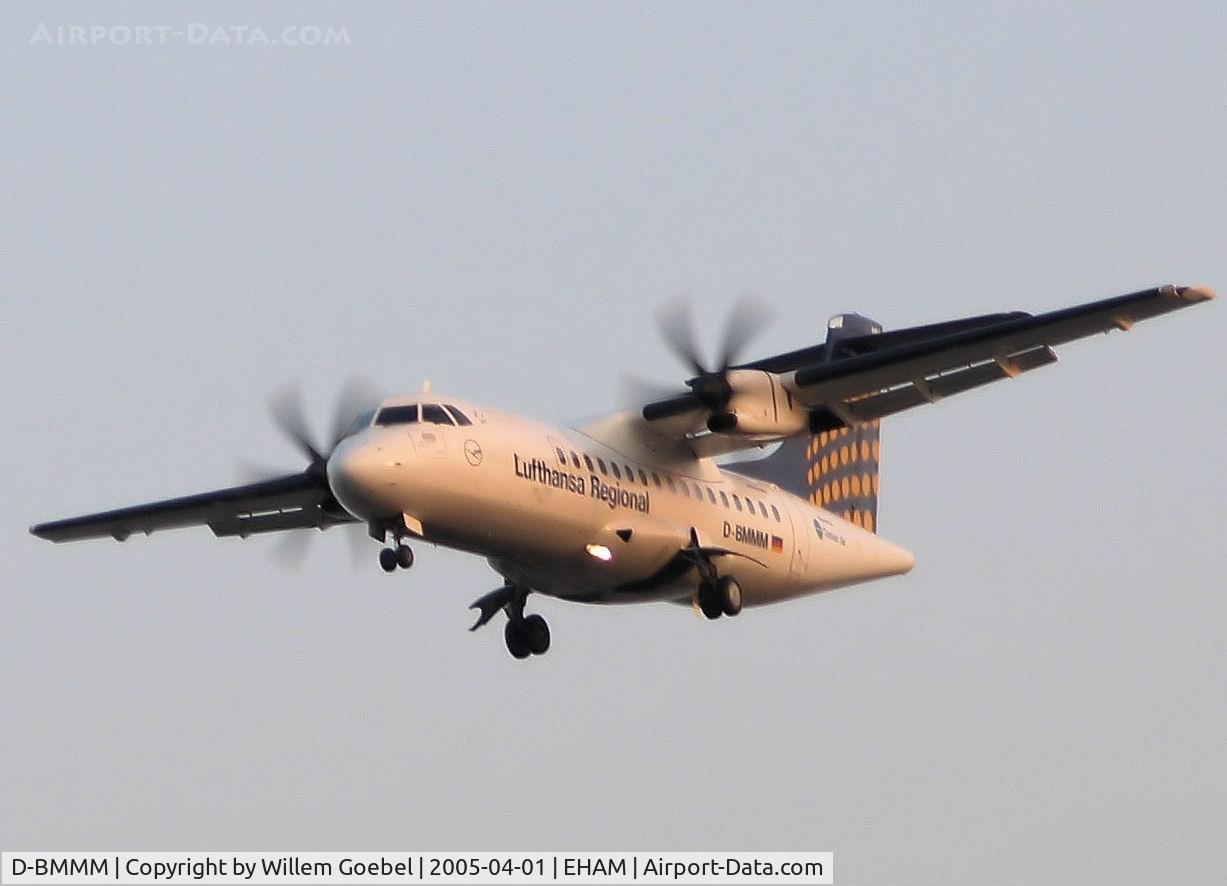 D-BMMM, 1997 ATR 42-500 C/N 546, Landing on Schiphol Airport