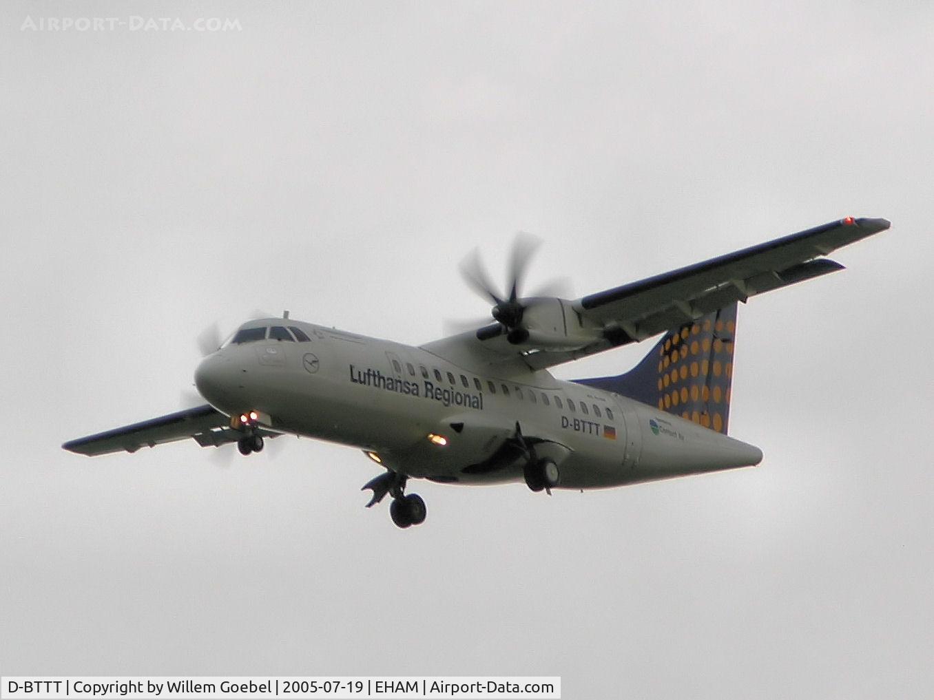 D-BTTT, 1999 ATR 42-500 C/N 603, Landing on Schiphol Airport