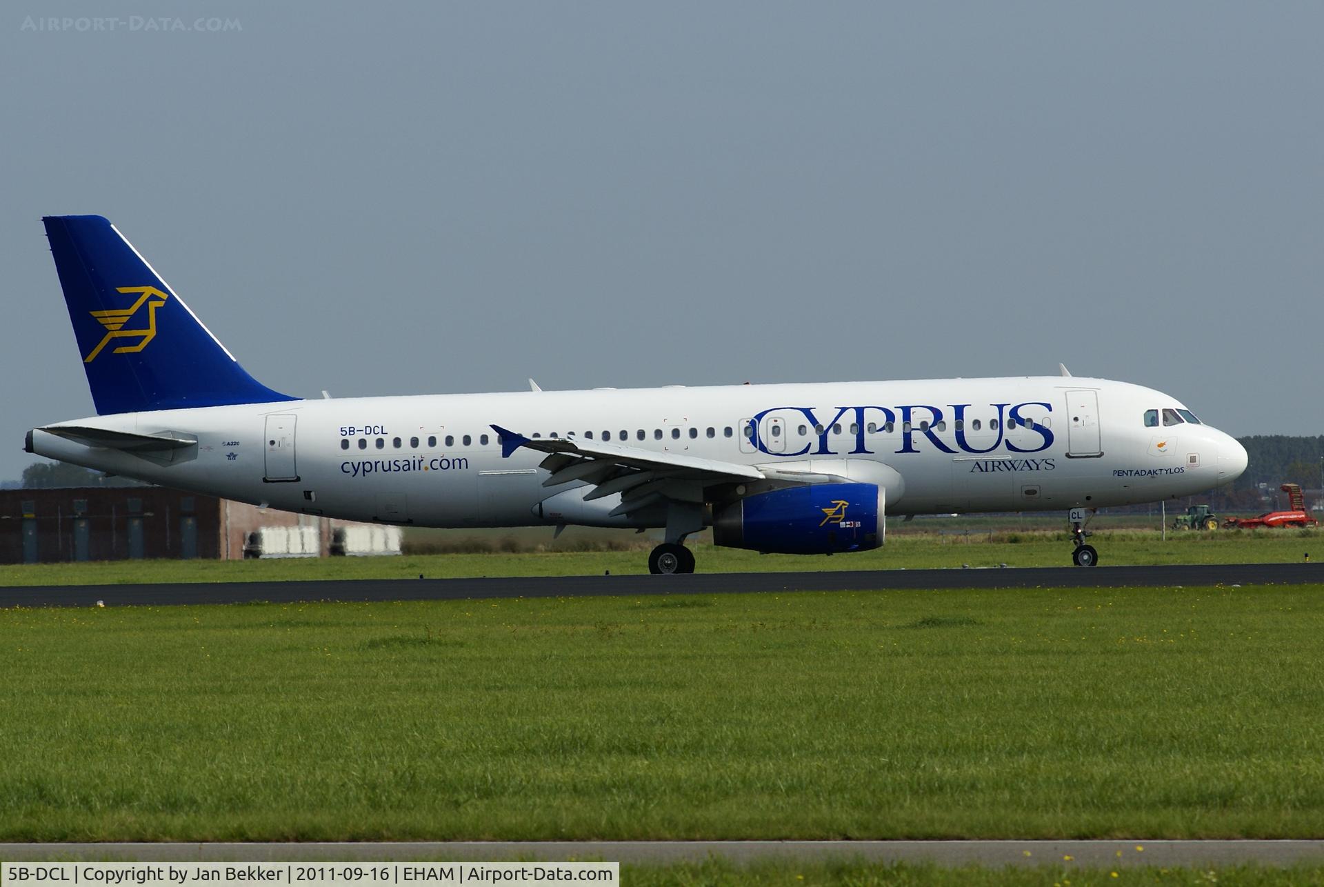 5B-DCL, 2004 Airbus A320-232 C/N 2334, Just landed on the Polderbaan at Schiphol
