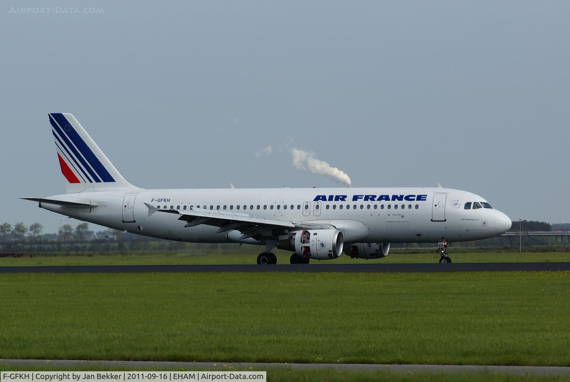 F-GFKH, 1989 Airbus A320-211 C/N 0061, Just landed on the Polderbaan at Schiphol