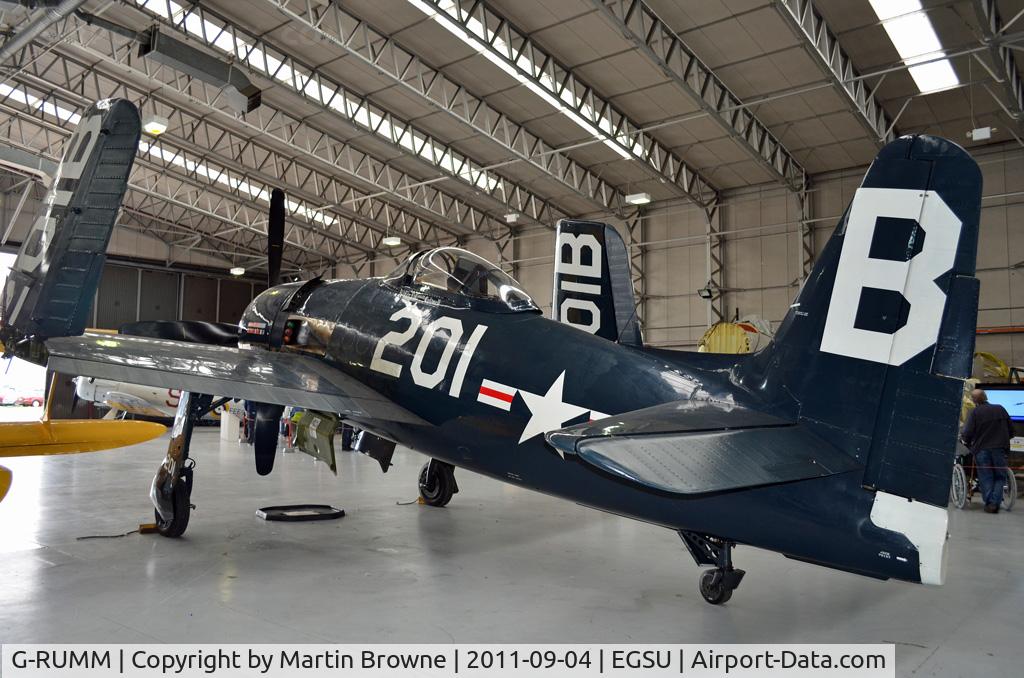 G-RUMM, 1948 Grumman F8F-2 (G58) Bearcat C/N D.1088, SHOT AT DUXFORD