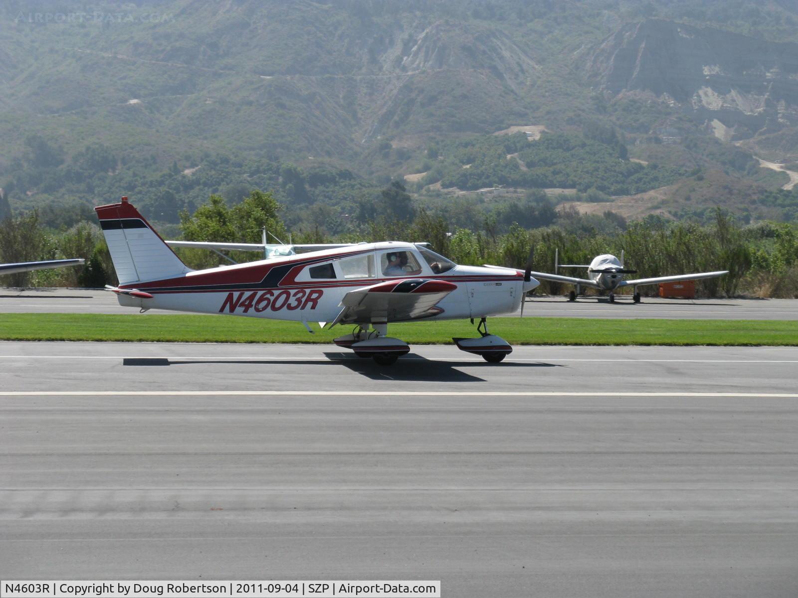 N4603R, 1965 Piper PA-28-140 Cherokee C/N 28-21351, 1965 Piper PA-28-140 CHEROKEE, Lycoming O-320-E2A 150 Hp, landing roll Rwy 22