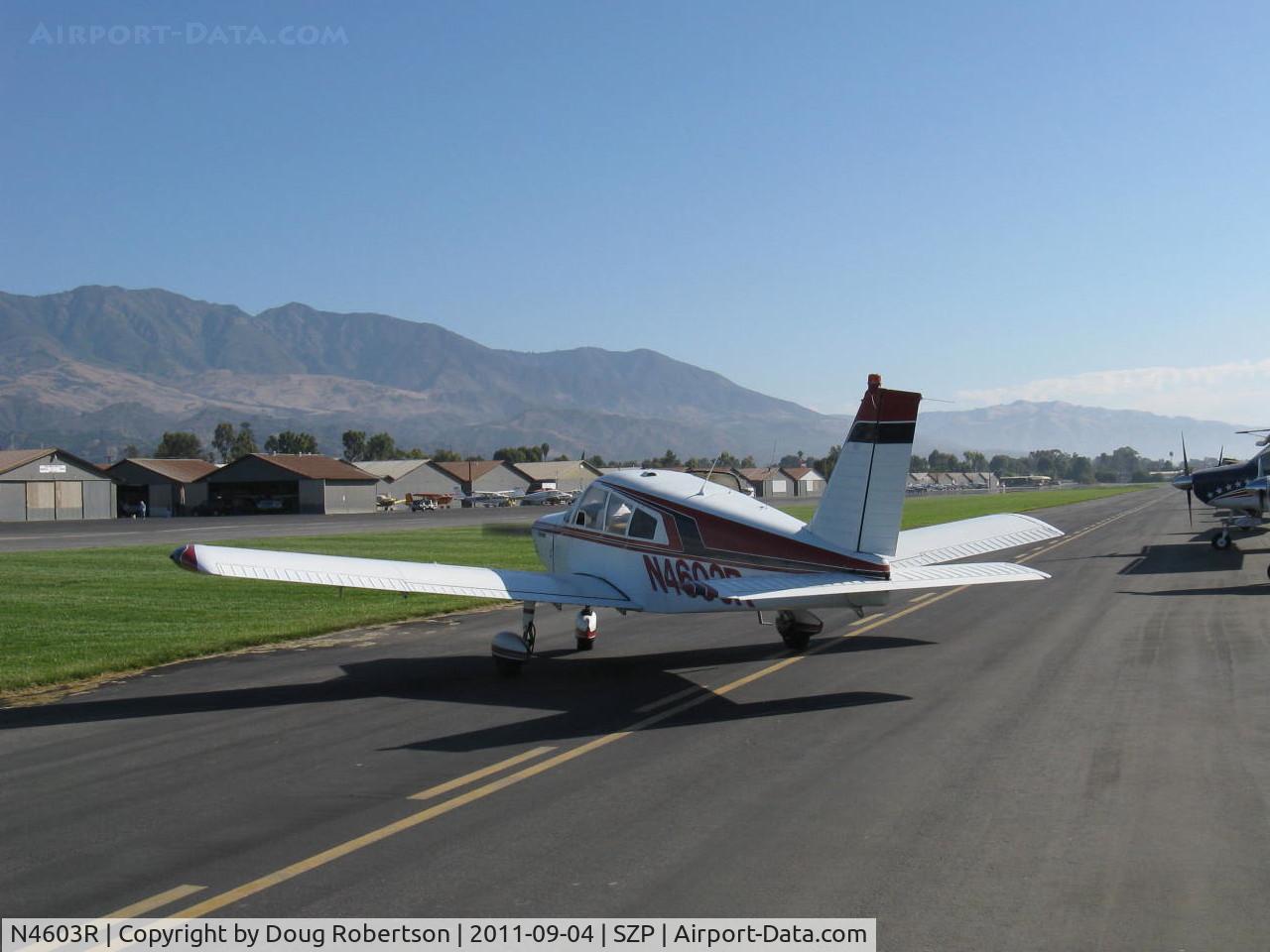 N4603R, 1965 Piper PA-28-140 Cherokee C/N 28-21351, 1965 Piper PA-28-140 CHEROKEE, Lycoming O-320-E2A 150 Hp, taxi to Rwy 22