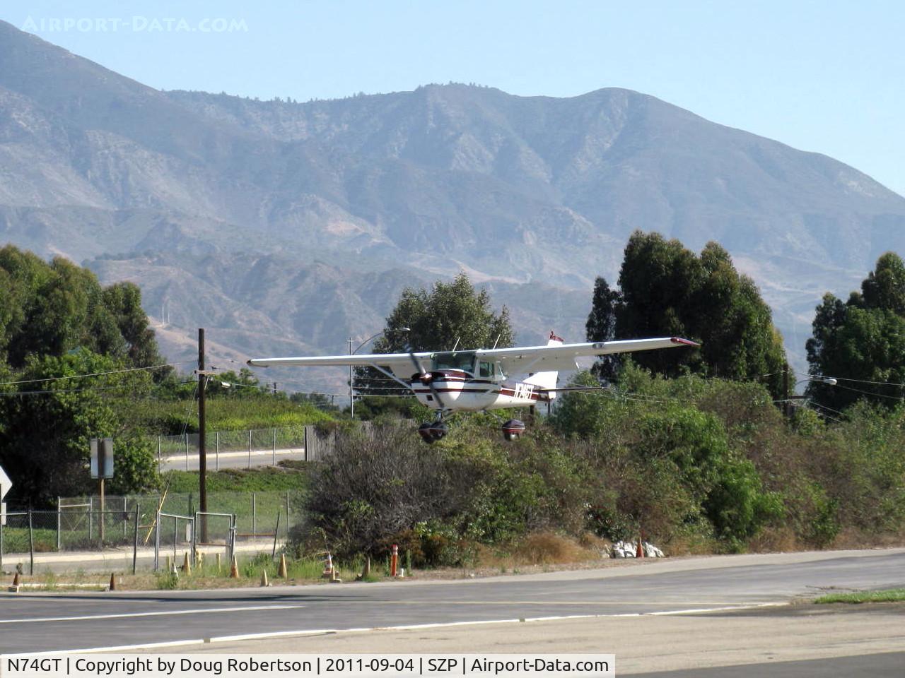 N74GT, 1969 Cessna 150J C/N 15070302, 1969 Cessna 150J, Continental O-200 100 Hp, on final Rwy 22