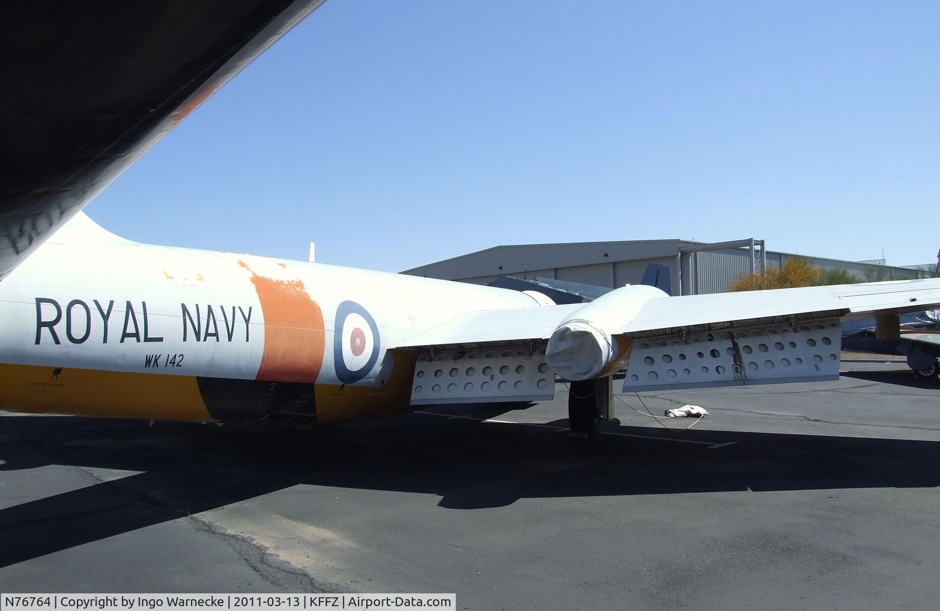 N76764, 1954 English Electric Canberra TT.18 C/N EEP13535, English Electric Canberra TT18 outside the CAF Arizona Wing Museum at Falcon Field, Mesa AZ