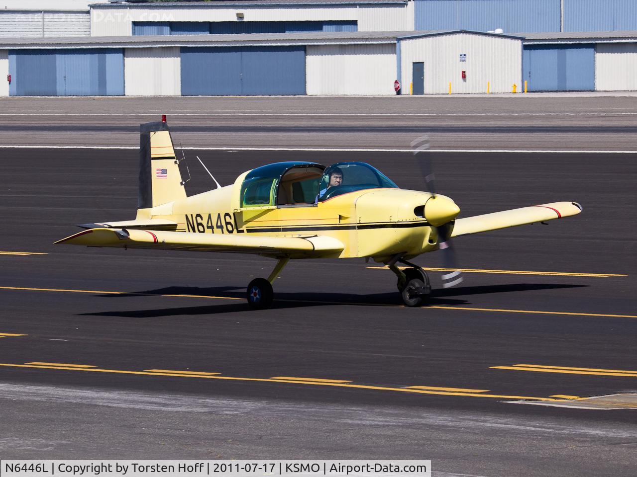 N6446L, 1972 American Aviation AA-1A Trainer C/N AA1A-0446, N6446L taxiing