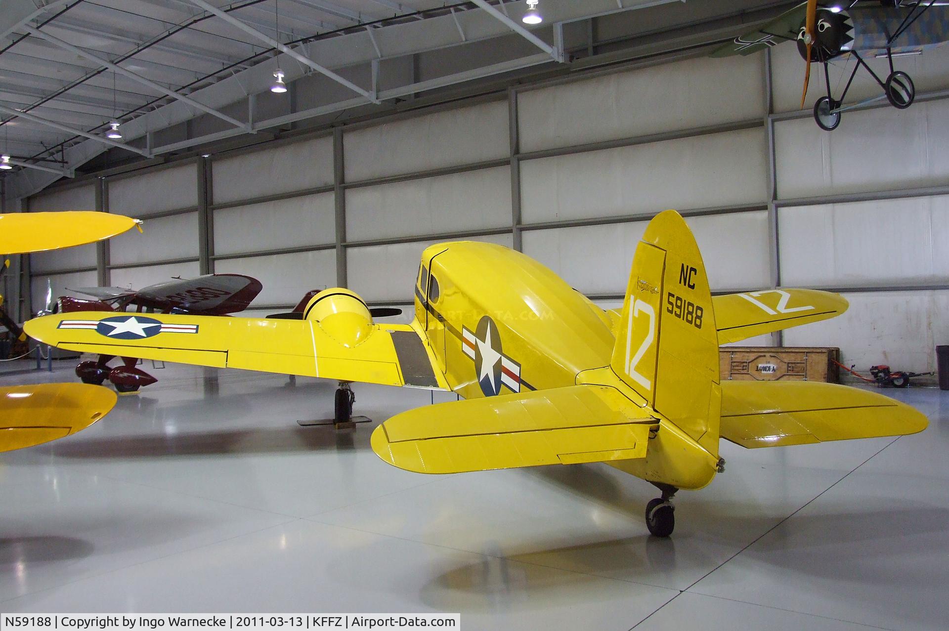N59188, 1942 Cessna T-50 Bobcat Bobcat C/N 3084, Cessna T-50 Bobcat at the CAF Arizona Wing Museum, Mesa AZ