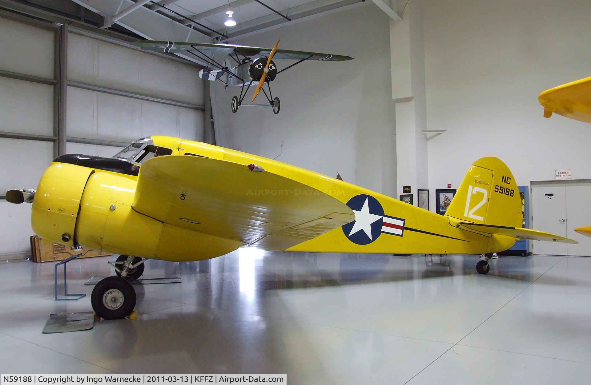 N59188, 1942 Cessna T-50 Bobcat Bobcat C/N 3084, Cessna T-50 Bobcat at the CAF Arizona Wing Museum, Mesa AZ