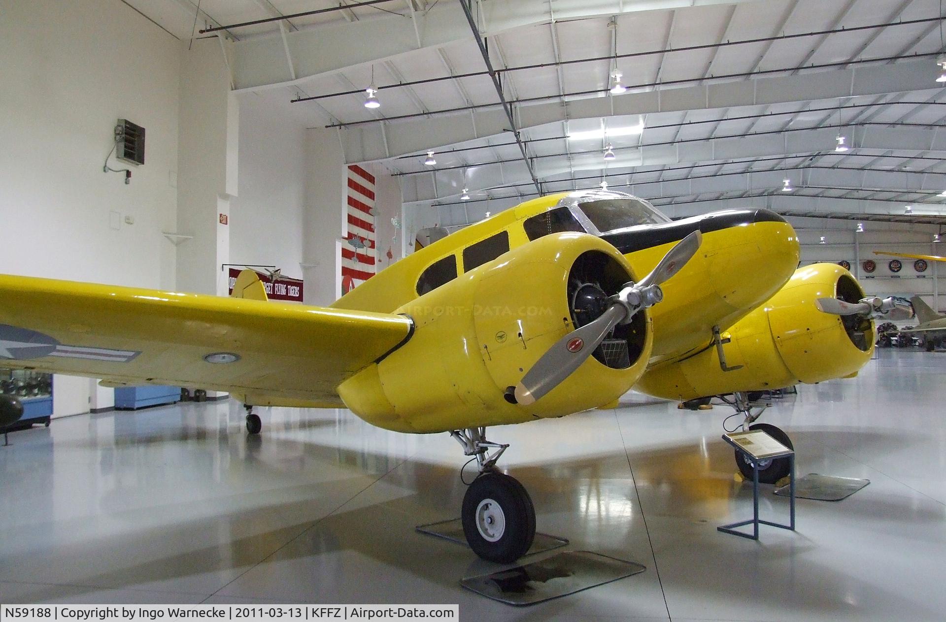 N59188, 1942 Cessna T-50 Bobcat Bobcat C/N 3084, Cessna T-50 Bobcat at the CAF Arizona Wing Museum, Mesa AZ