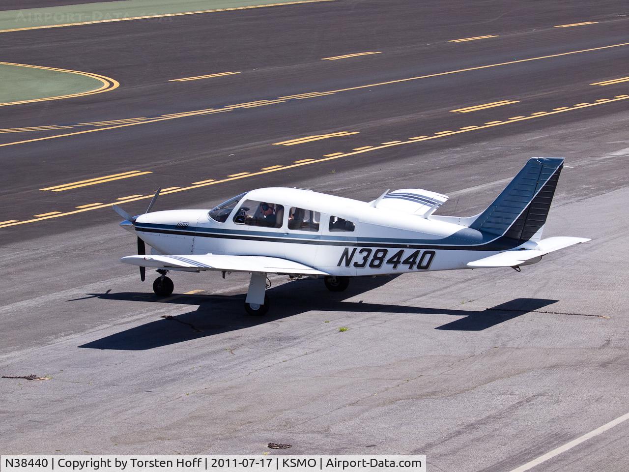 N38440, 1977 Piper PA-28R-201T Cherokee Arrow III C/N 28R-7703218, N38440 parked at KSMO