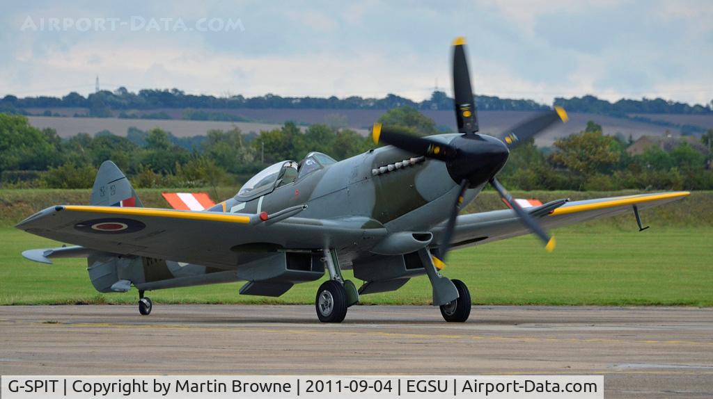 G-SPIT, 1944 Supermarine 379 Spitfire FR.XIV C/N 6S/649205, SHOT AT DUXFORD