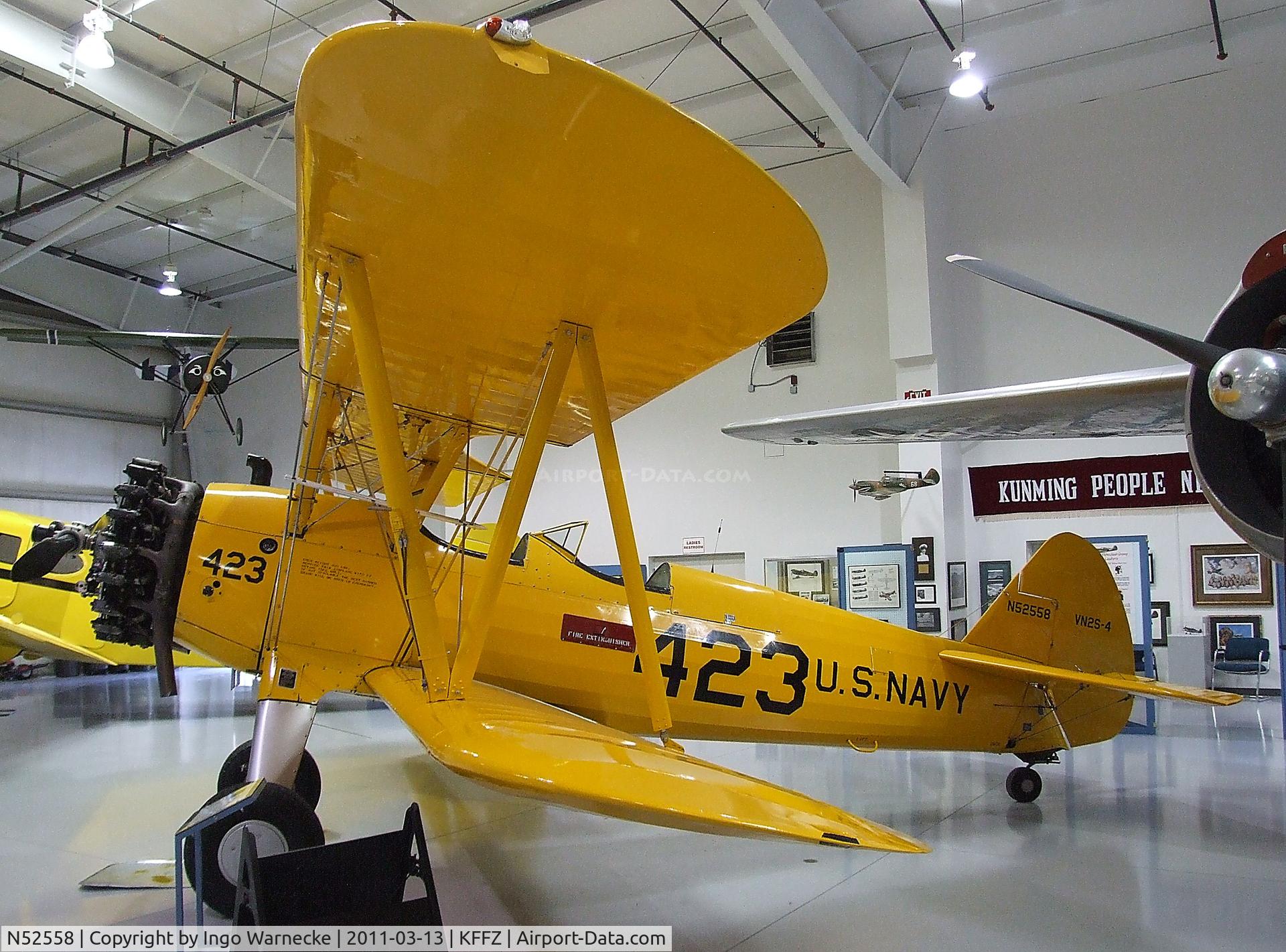 N52558, 1943 Boeing A75N1(PT17) C/N 75-4894, Boeing / Stearman A75N1 (PT-17) at the CAF Arizona Wing Museum, Mesa AZ