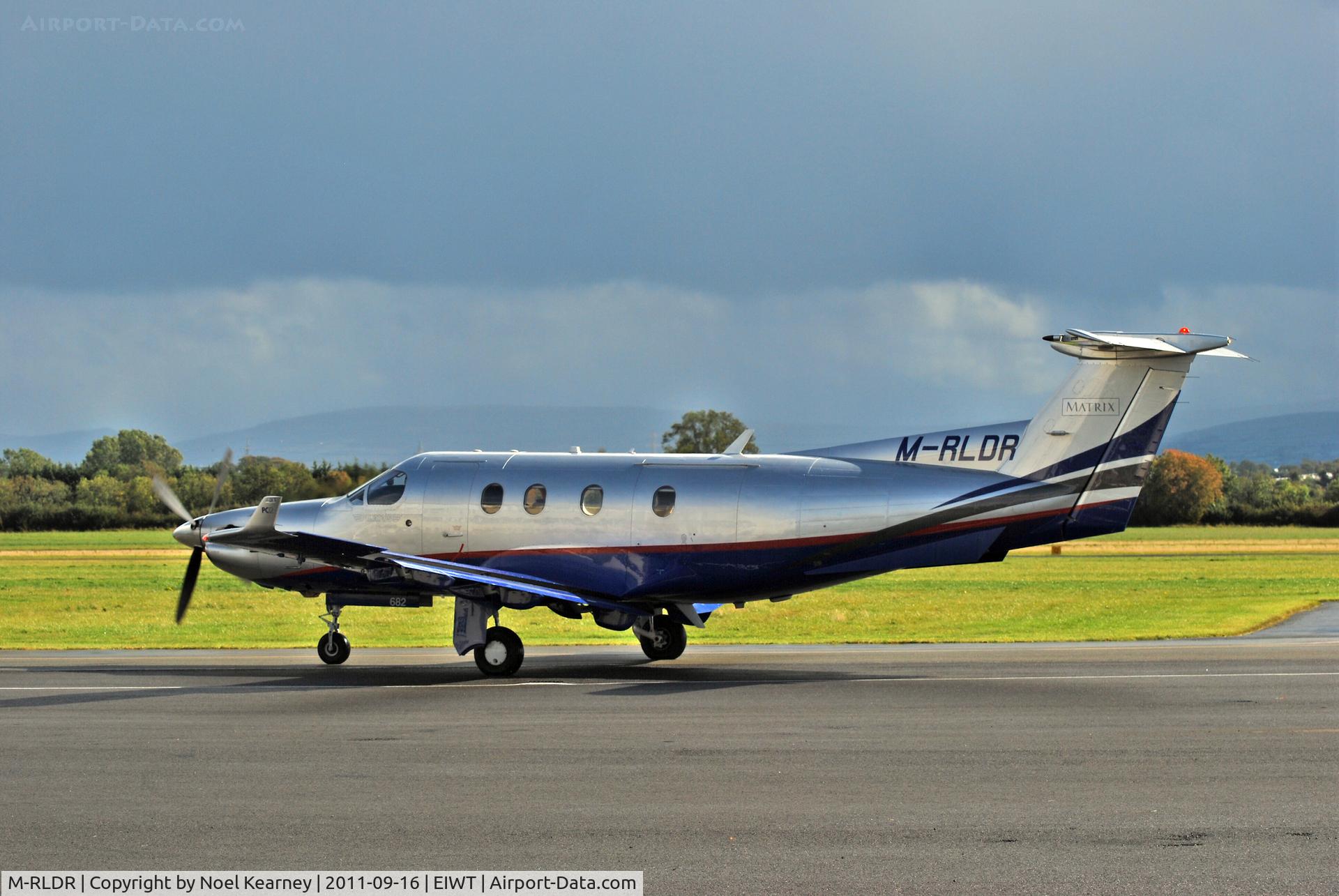 M-RLDR, 2005 Pilatus PC-12/45 C/N 682, Taxi-ing for departure from Weston.