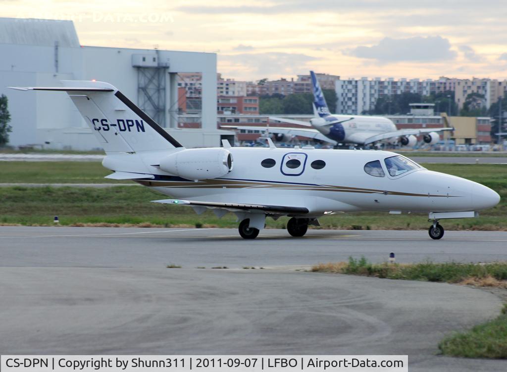 CS-DPN, 2009 Cessna 510 Citation Mustang Citation Mustang C/N 510-0163, Taxiing to the General Aviation area...