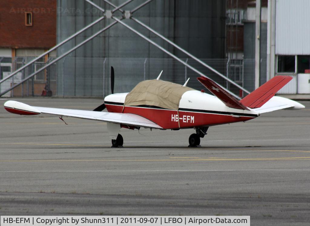 HB-EFM, 1967 Beech V35 Bonanza Bonanza C/N D-8414, Parked at the General Aviation area...
