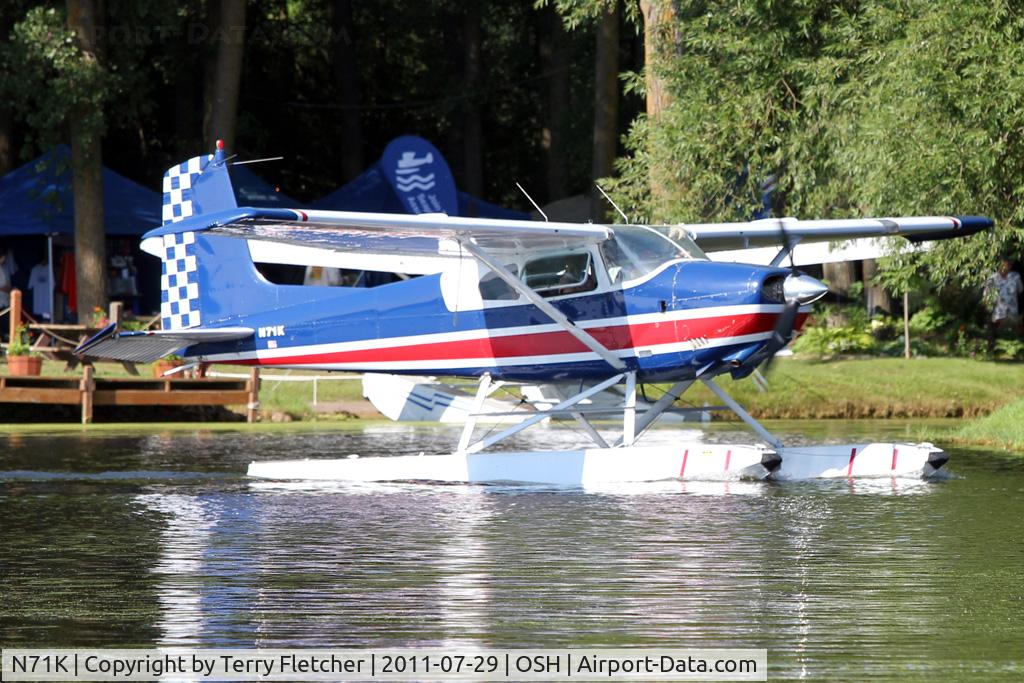 N71K, 1962 Cessna 180E C/N 18051115, At Lake Winnebago, during 2011 Oshkosh Week