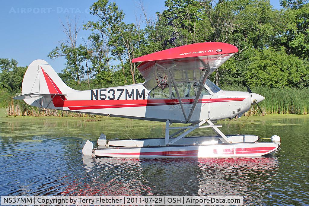 N537MM, 1995 Aviat A-1 Husky C/N 1302, At Lake Winnebago, during 2011 Oshkosh Week