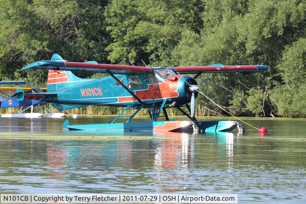 N101CB, De Havilland Canada DHC-2 Beaver Mk.1 (L20A) C/N 1398, At Lake Winnebago, during 2011 Oshkosh Week