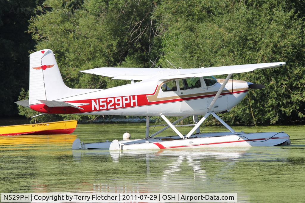 N529PH, 1955 Cessna 180 C/N 31324, At Lake Winnebago, during 2011 Oshkosh Week
