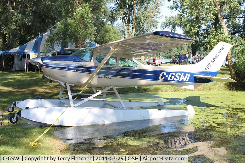 C-GSWI, 1976 Cessna 182P Skylane C/N 18264982, At Lake Winnebago, during 2011 Oshkosh Week