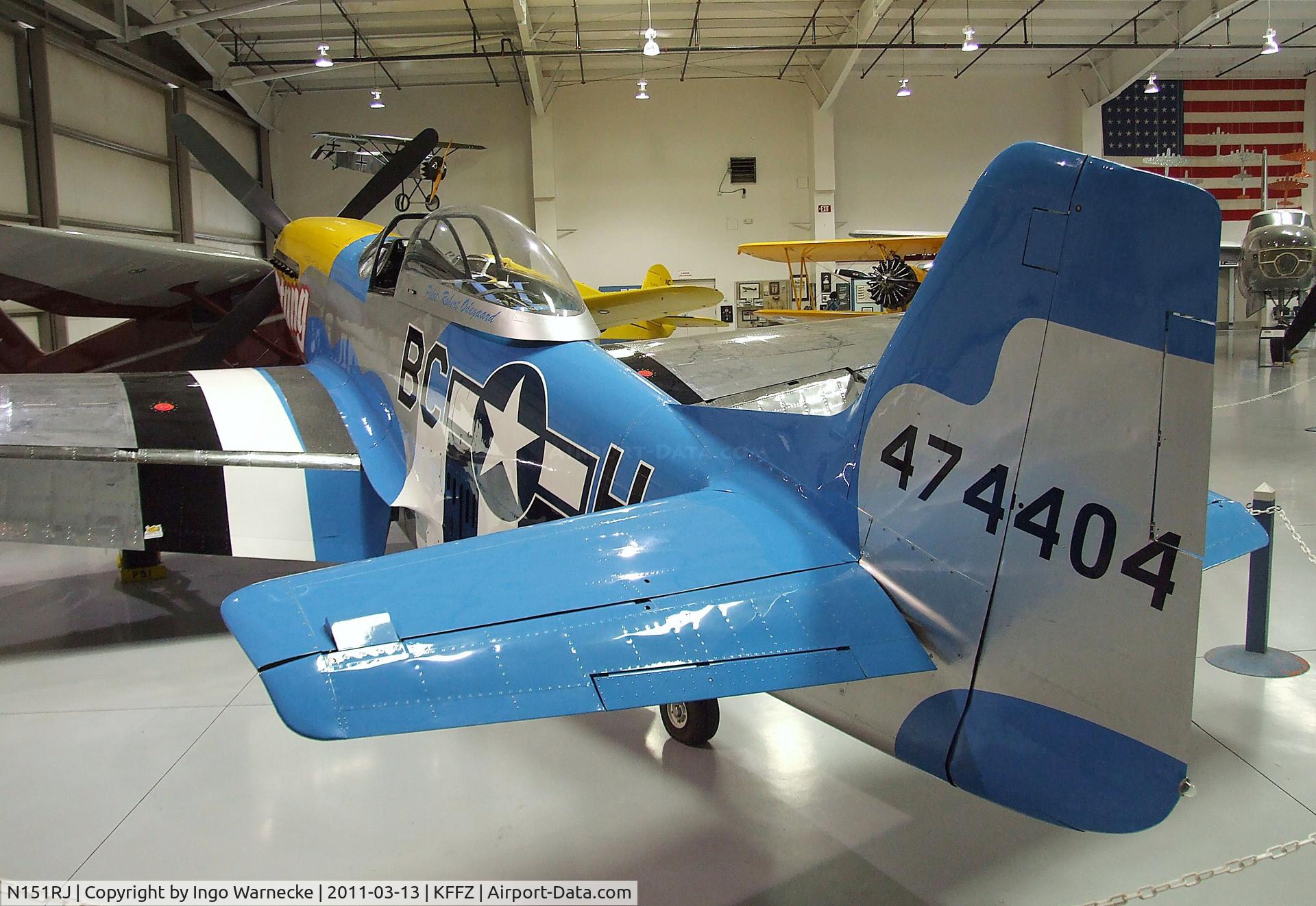N151RJ, North American P-51D Mustang C/N 44-74404, North American P-51D Mustang at the CAF Arizona Wing Museum, Mesa AZ